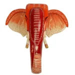 Multi Color Hand Embossed Wall Hanging Elephant Face