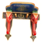 Multi Color Hand Embossed Elephant Face Wall Shelve